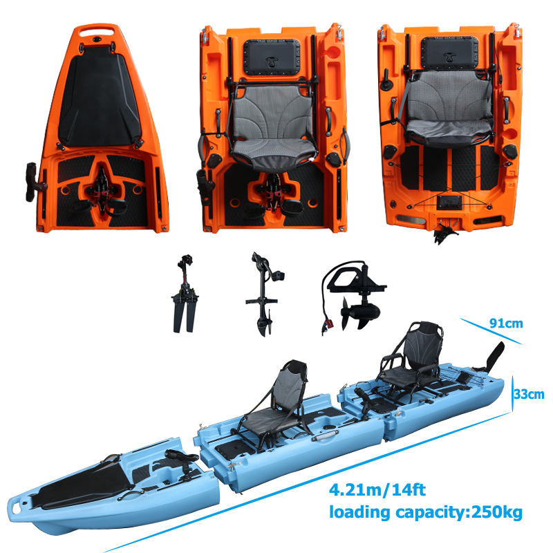 14FT 2 Person Detachable  Peda - Fishing Kayak Sit In ulasan dan harga