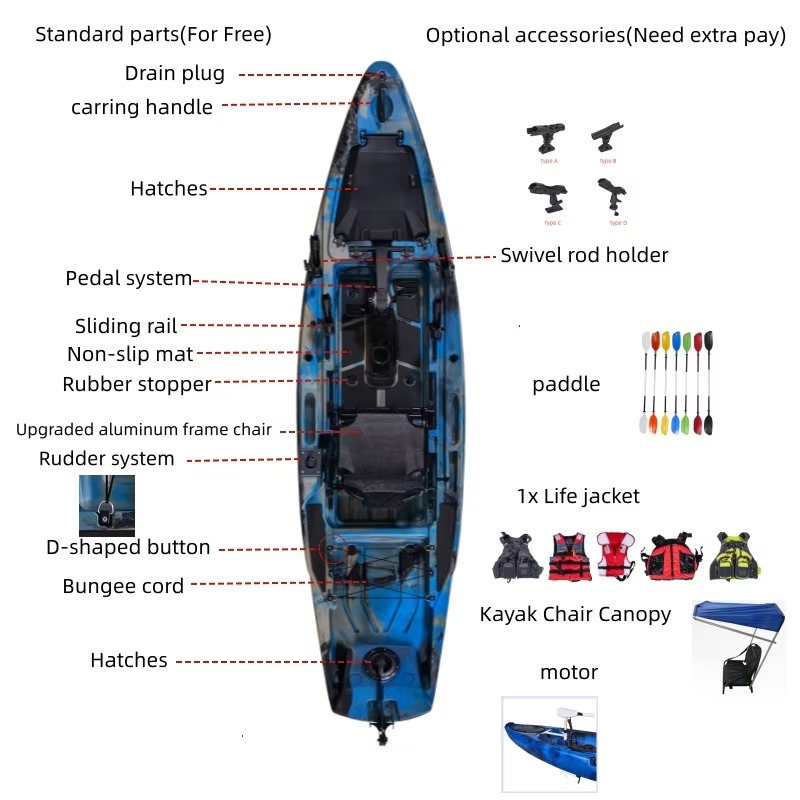 12 Feet Stable Pedal Fishing K - Fishing Kayak Pedal Drive ulasan dan harga